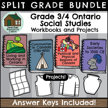 Preview of Grade 3/4 Social Studies Workbooks (Ontario Curriculum)