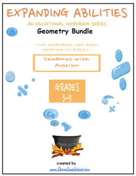 Preview of Grade 3- 5, CCS: Geometry Math Bundle for Students with Autism