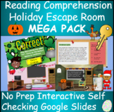 Grade 3-5 Holiday Reading Comprehension Escape Room MEGA PACK