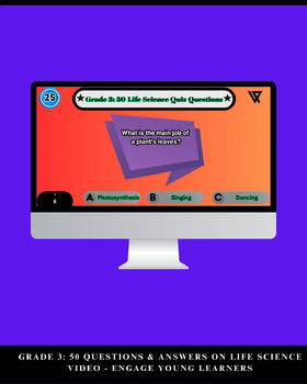 Preview of Grade 3: 50 Questions & Answers on Life Science Video - Engage Young Learners