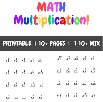 Preview of Grade 3-6 Math Multiplication Worksheets| Printable PDF | 10+ Pages