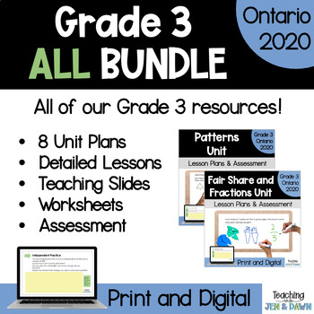 Preview of Grade 3 ALL RESOURCES Bundle - Ontario 2020 Math