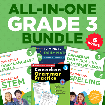 Preview of Grade 3 All-in-One Bundle: Math, Language, STEM, Spelling, and Reading!