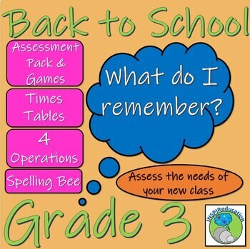 Preview of 3rd Grade Back to School Bundle - 15 products, Math, Spelling, Escape Room