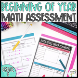Grade 3: Beginning of Year Math Pre Assessment