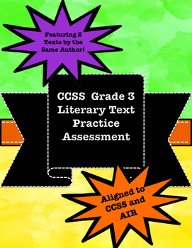 Preview of Grade 3 CCSS Literary Text Practice Assessment