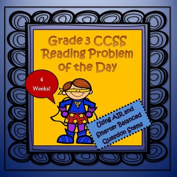 Preview of Grade 3 CCSS Reading Problem of the Day Test Prep Booklet