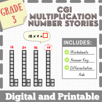 Preview of Grade 3 CGI Number Stories - MULTIPLICATION