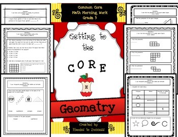 Preview of Grade 3 Common Core Geometry/Perimeter/Area Assessments