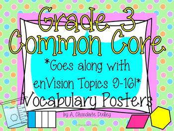Preview of Grade 3 Common Core Math Vocabulary Posters {Topics 9 - 16}