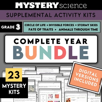 Preview of Grade 3 | Complete Mystery Science ENTIRE YEAR Bundle | Digital + Printable