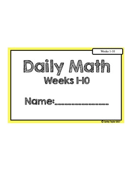 Preview of Grade 3 Daily Math Morning Work Canada (1-10)