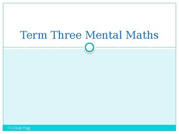 Preview of Grade 3 Differentiated Mental Maths