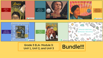 Preview of "Grade 3 ELA Module 3 BUNDLE" Google Slides- Bookworms Supplement
