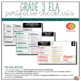 Grade 3 ELA Portfolio Checklists ~ CCSS Overview & Checklists