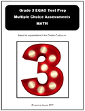Grade 3 EQAO Prep - Multiple Choice Math Assessments - wit