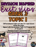 Grade 3 EnVision Inspired Topic 1 Exit Slips