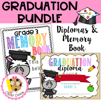 Preview of Grade 3 End of the Year Graduation BUNDLE {Diplomas and Memory Book}