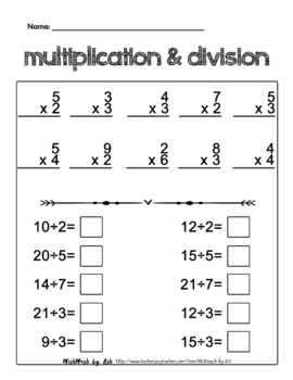 Preview of Grade 3 Entry into Multiplication and Division Facts