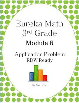 Preview of Grade 3 Eureka Math Module 6 Application Problems