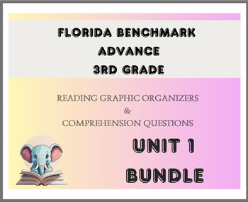 Preview of Grade 3: Florida Benchmark Advance-Unit 1 Bundle- Reading Comprehension 