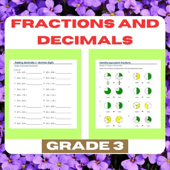 Preview of Grade 3 Fractions and Decimals Worksheets