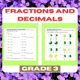 Grade 3 Fractions and Decimals Worksheets