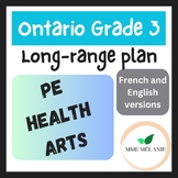 Grade 3 French Immersion Ontario LRP: Arts, PE, Health, Mu