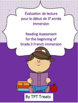 Preview of Grade 3 French Immersion Reading Assessment