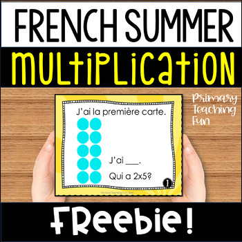 Preview of Grade 3 French Multiplication Activity, J'ai..Qui a.. Multiplication with Arrays
