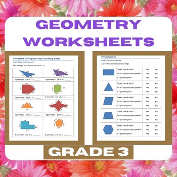 Preview of Grade 3 Geometry Worksheets