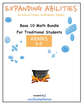 Preview of Grade 3- 5, Base 10 Math Bundle for Traditional Students