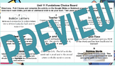 Grade 3 (Level 3) Unit 11 Fundations Choice Board