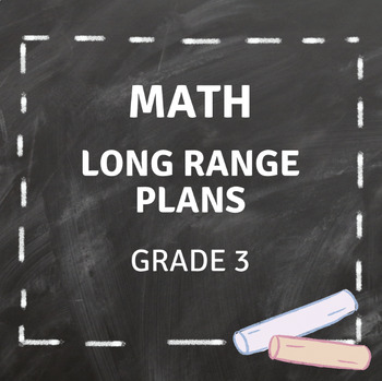 Preview of Grade 3 - MATH LONG RANGE PLANS - New Ontario Curriculum (Scope and Sequence)