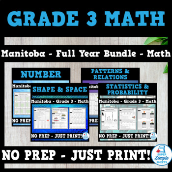 Preview of Grade 3 - Manitoba Math - Full Year Bundle