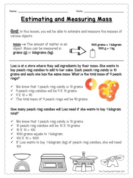 grade 3 mass and capacity worksheet bundle ontario mathematics curriculum 2020