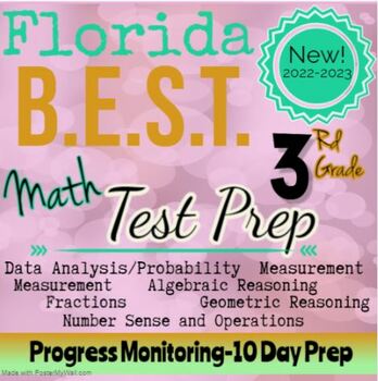 Preview of Grade 3 Math / 10-Day Progress Monitoring (F.A.S.T.) Review / Florida B.E.S.T.