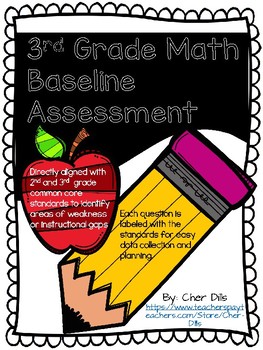 Preview of Grade 3 Math Baseline Assessment with Standards