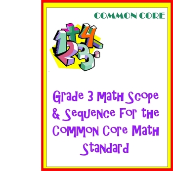 Preview of Grade 3 Math Curriculum for the Common Core Math Standards