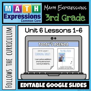 Preview of Grade 3 Math Expressions (2018 Common Core Edition) Unit 6: Lessons 1-6