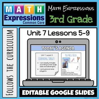 Preview of Grade 3 Math Expressions (2018 Common Core Edition) Unit 7: Lessons 5-9