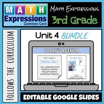 Preview of Grade 3 Math Expressions (2018 Common Core Edition) Unit 4 BUNDLE