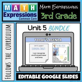 Preview of Grade 3 Math Expressions (2018 Common Core Edition) Unit 5 BUNDLE