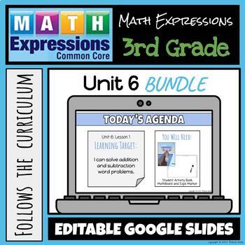 Preview of Grade 3 Math Expressions (2018 Common Core Edition) Unit 6 BUNDLE