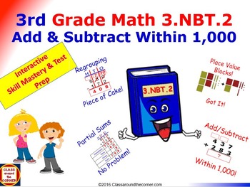 Preview of Grade 3 Math Interactive - Adding and Subtracting Within 1,000 for 3.NBT.2