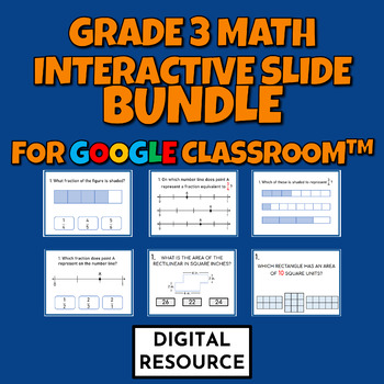Preview of Grade 3 Math Interactive Slide Bundle for Google Classroom Digital Resource