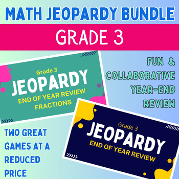 Preview of Grade 3 Math Jeopardy Bundle