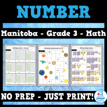 Preview of Grade 3 Math - Manitoba - Number Strand