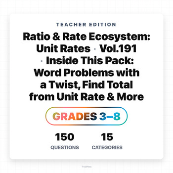 Preview of Grade 3 Math Practice: Unit Rate Pattern Recognition Unit Rate Increase Pattern