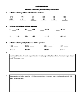 grade 3 number sense and numeration operations by canadian diary